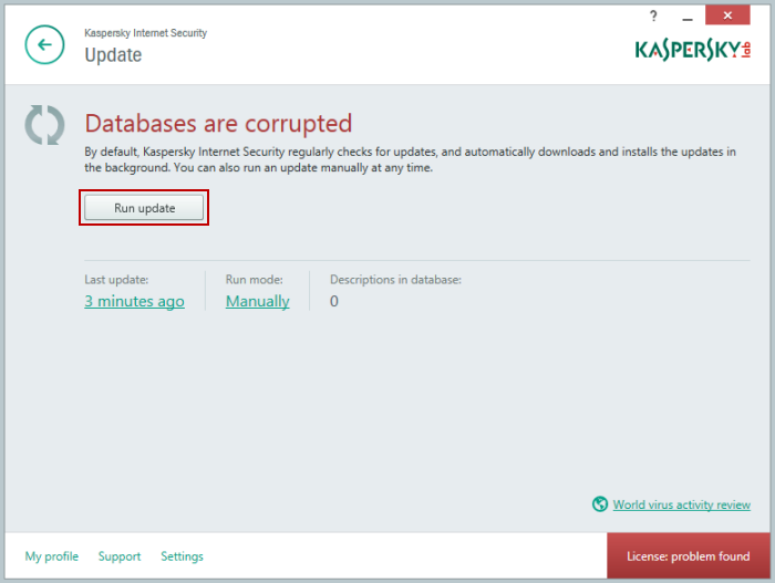 Kaspersky Databases Are Corrupted